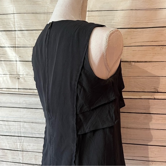 Mayle Black Silk Sleeveless Ruffle Top - Picture 6 of 7